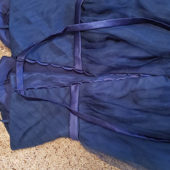 Tea Length Spaghetti Strap Formal Cocktail/Wedding/Prom Tulle Party Dress - Picture 4 of 4